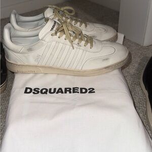DSQUARED2 White Leather Sneakers